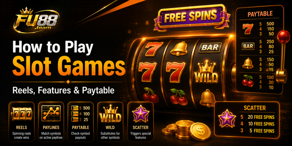 How to Play Slot Games at FU88: Reels, Features and Paytable