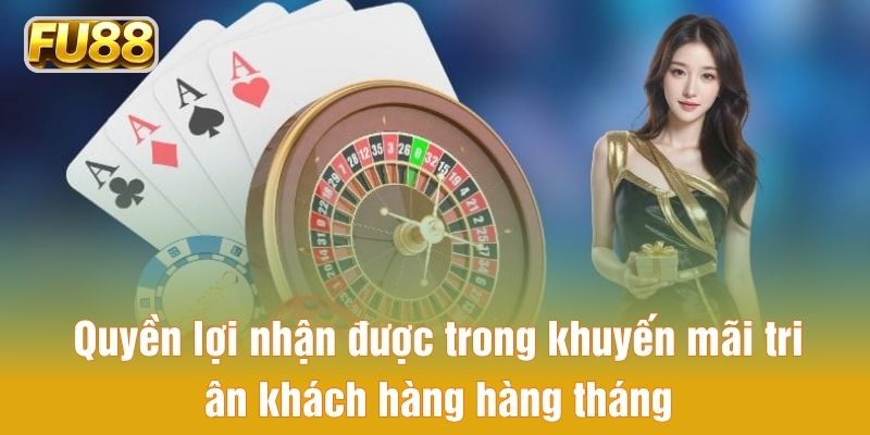 Quyền lợi nhận được trong khuyến mãi tri ân khách hàng hàng tháng