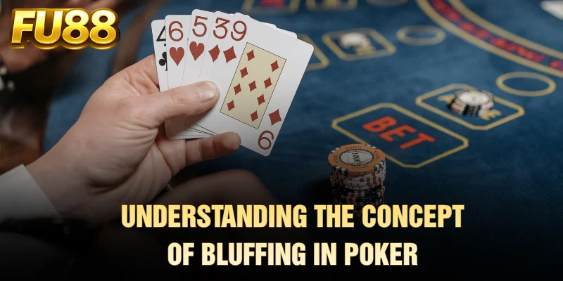 Poker bluffing attempts to represent a stronger hand through betting actions