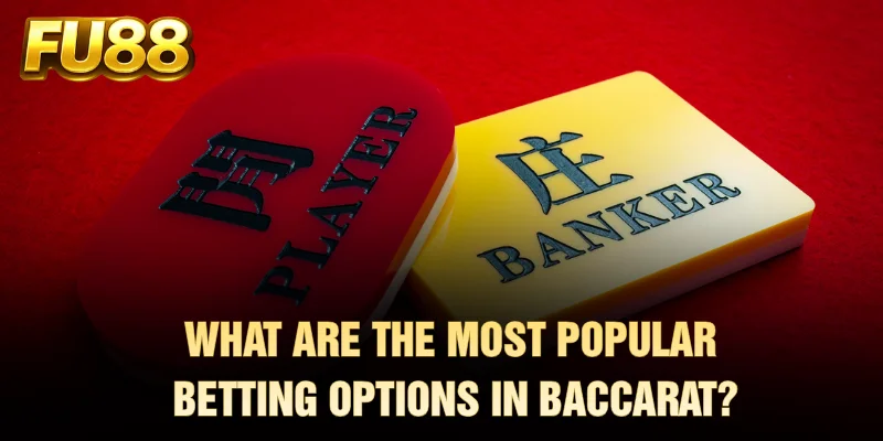 Player, Banker and Tie are the three main Baccarat betting options