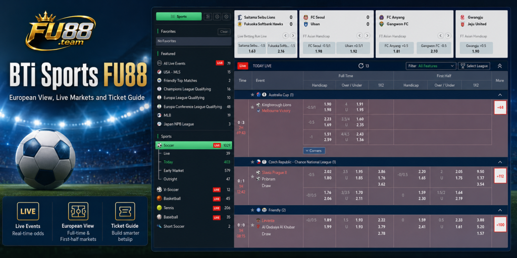 BTi Sports FU88: European View, Live Markets and Ticket Guide