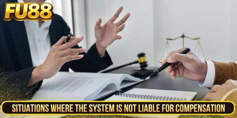 Situations where the system is not liable for compensation.